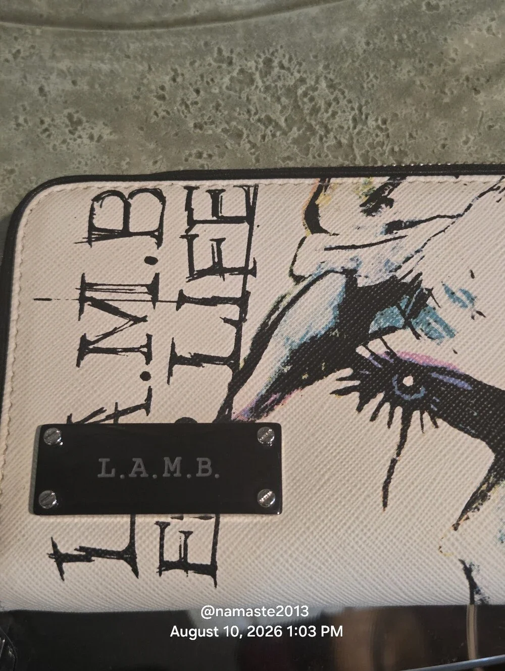 L.A.M.B. Gwen Stefani L.A.M.B for Life Signature Wallet Leather/PVC  #804